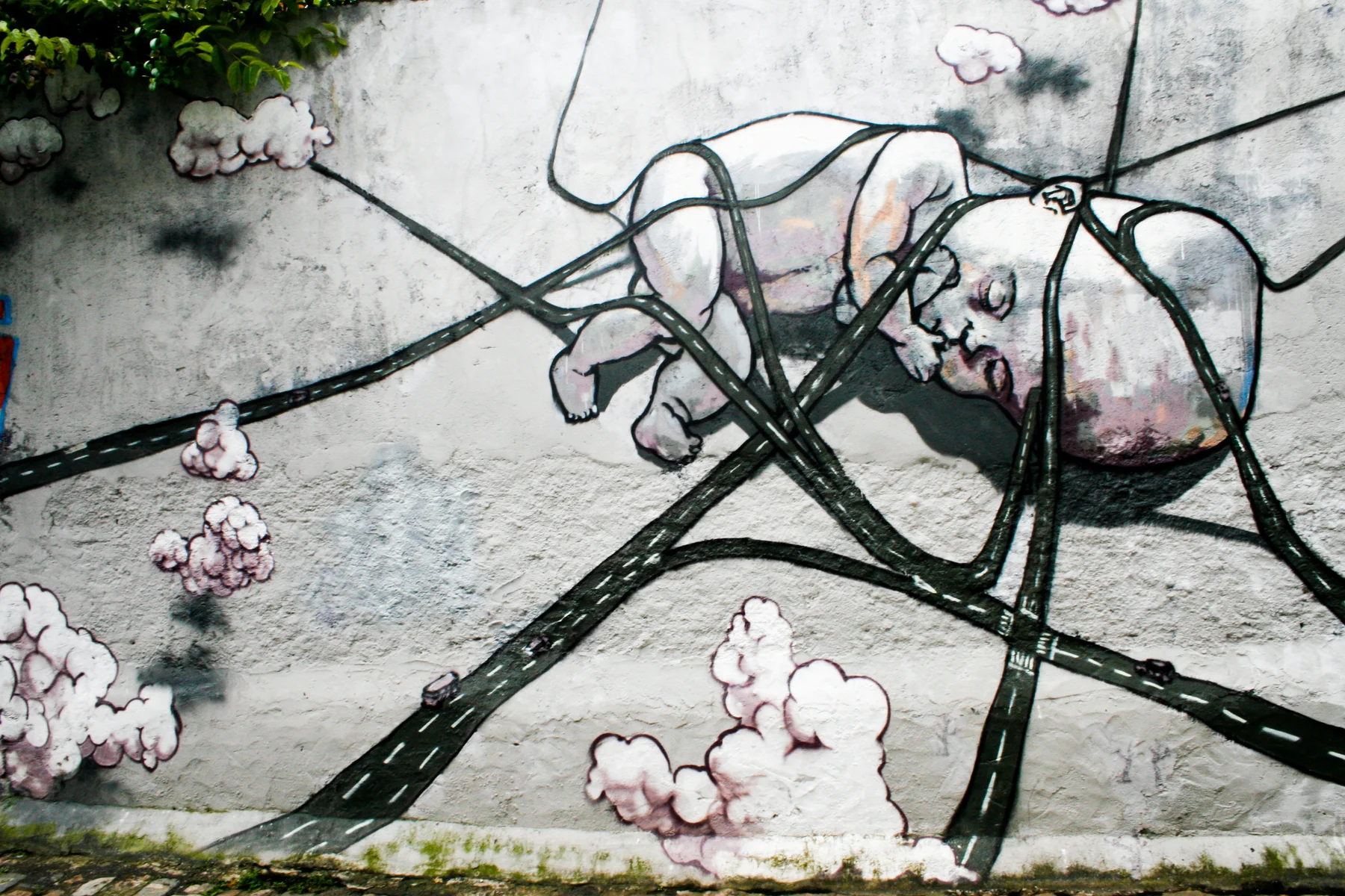Graffitis colorés au Beco do Batman, à Vila Madalena, São Paulo.