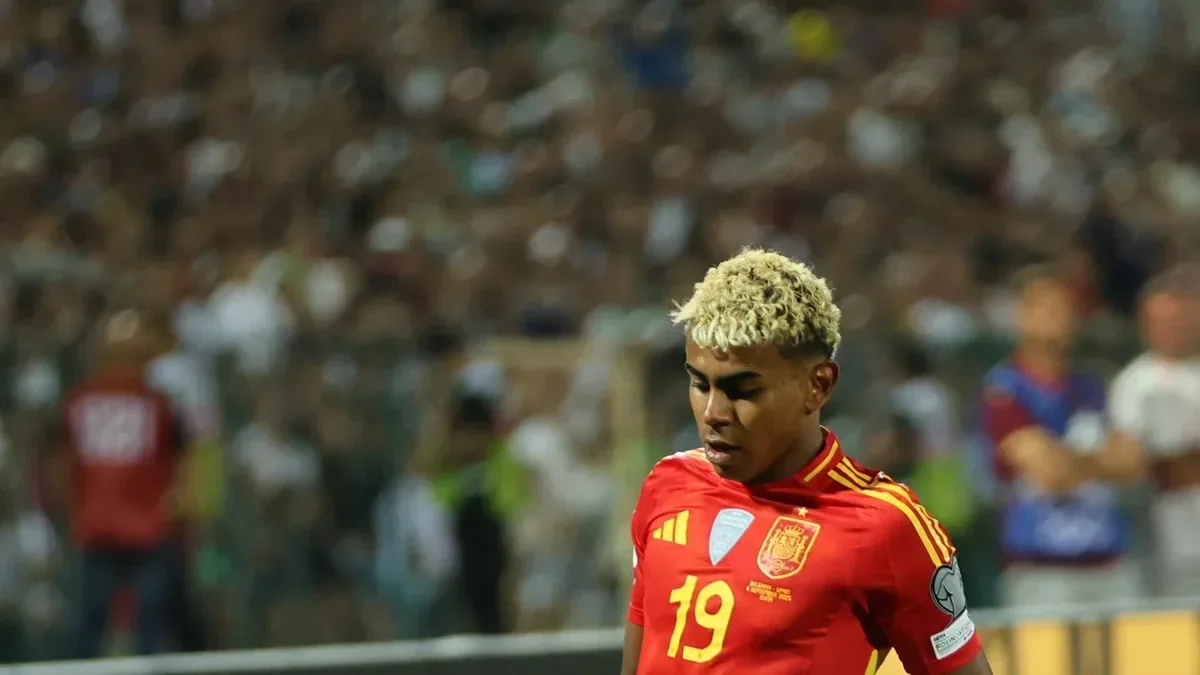 Lamine Yamal in a licensed editorial image from Spain’s national team archive.