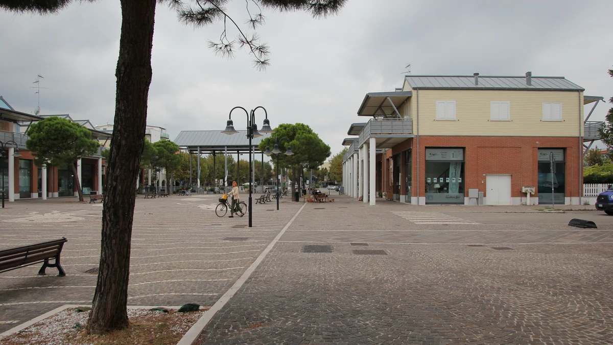 Vista de la orilla de Marina di Ravenna, escenario de la presentación del Ravenna FC.